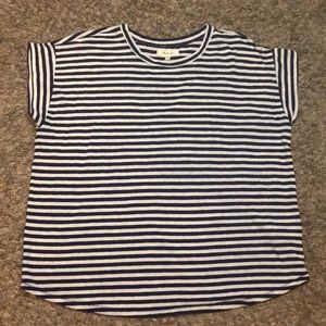 Madewell Linen-Blend Asbury Tee in Lorrie Stripe, SZ:M